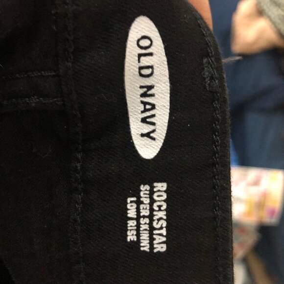 Old Navy 14 Short Jeans Black Cotton Blend Tappered Slim Stretch Womens - Picture 5 of 6